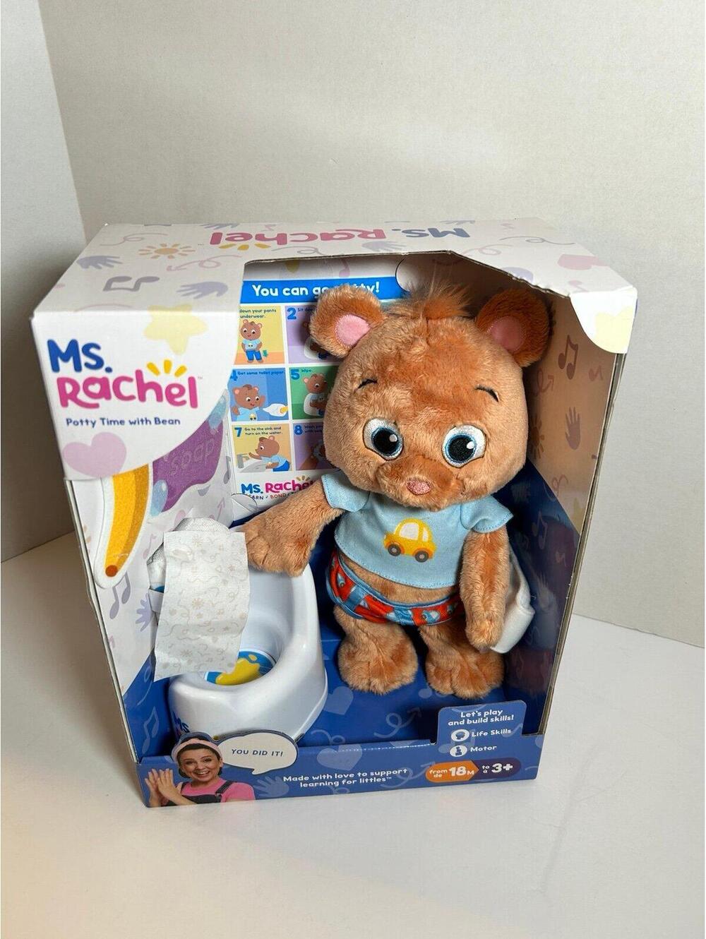 Mrs. Rachel Potty Time with Bean Bear Play-Along Toy New